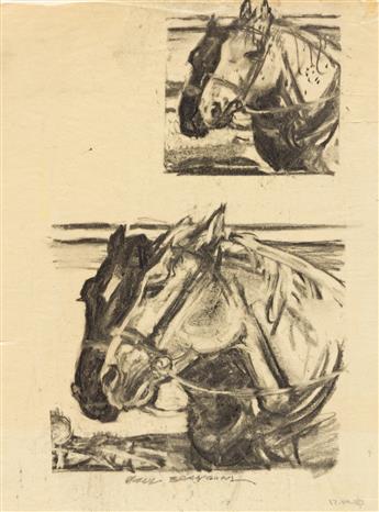 PAUL BRANSOM (1885-1979) Two Horses.